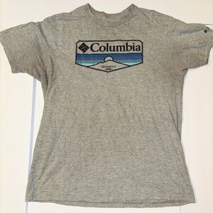 Columbia T Shirt Logo Print Outdoors Fishing‎ Graphic Pocket Men L